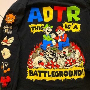 ADTR Long Sleeve Black Shirt with Graphics 100% Cotton - Small